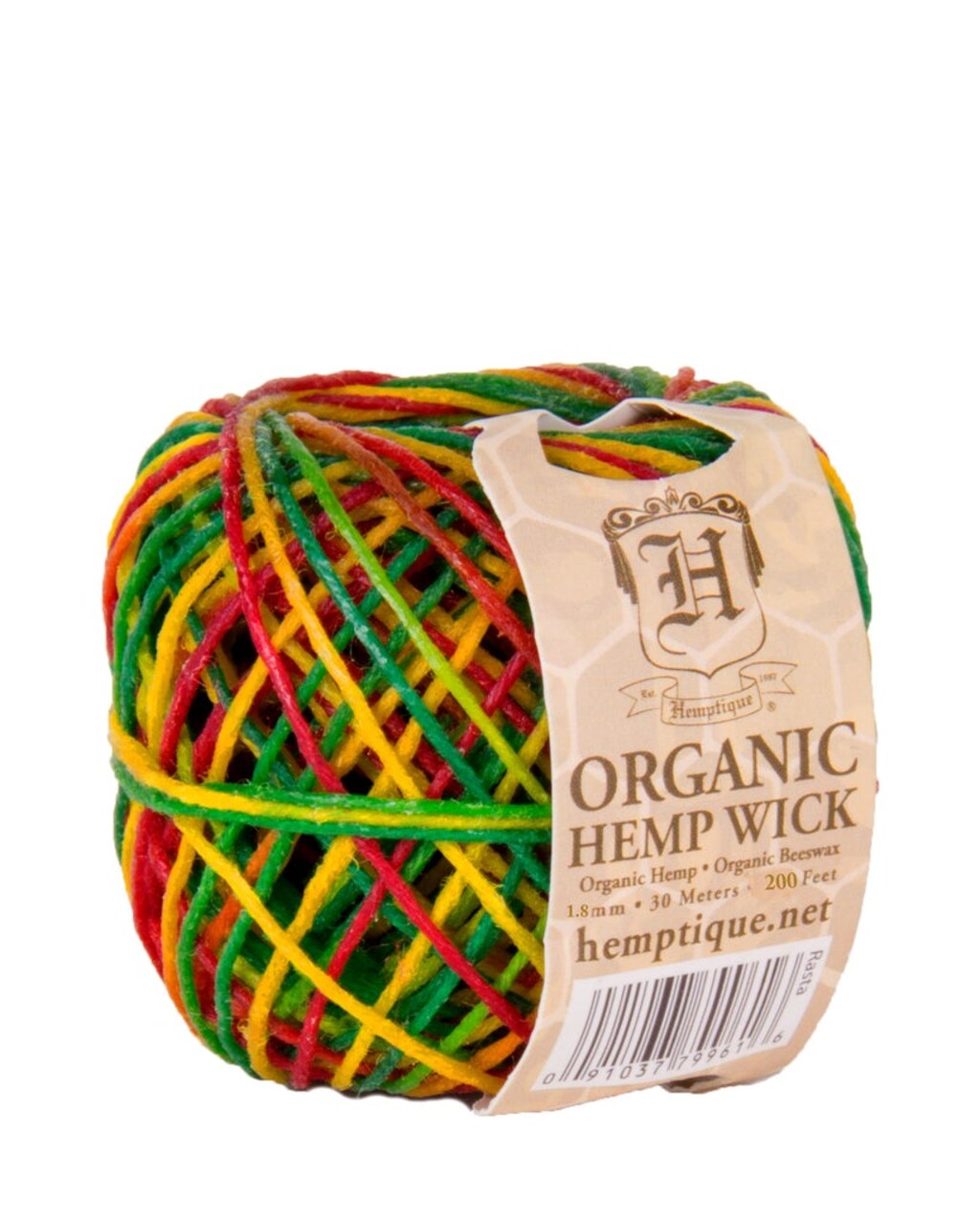Hemptique Organic Beeswax Hemp Wick Balls Eco Friendly Sustainable Naturally Grown Jewelry Bracelet Making Paper Crafting Scrapbooking Bookbinding Mixed Media Crocheting Macrame Seasonal Holiday Gift Wrapping Outdoor Gardening Candle Making